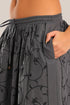 Embroidered cotton skirt with pockets